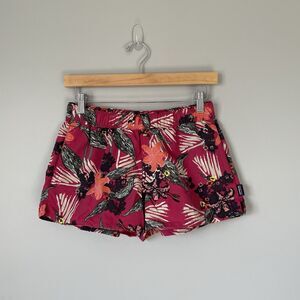 Patagonia Barely Baggies Shorts Kelp Garden Pink 2.5" Inseam Women's Size Small